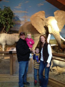 Owners Robert and Laurie Carr with their children at Cabela's 2011
